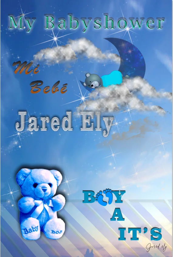 5 X7Ft Personalizzato Blue Boy Teddy Bear Baby Shower Party Clouds Sky Custom Photo Studio Sfondo Fondali Vinile 150Cm X 220Cm