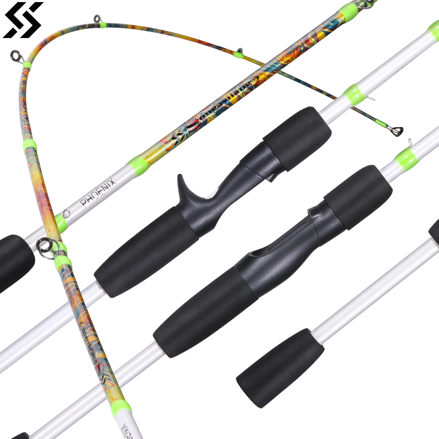 Sougayilang 1.68m Casting/Spinning Fishing Rod Ultralight High carbon ...