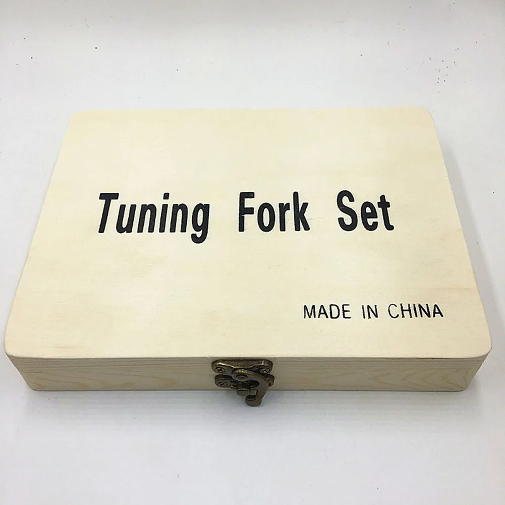 Steel Tuning Forks Wooden Packaging Sound Verification Health Care Massage Music Room Essential Physics Class Tool