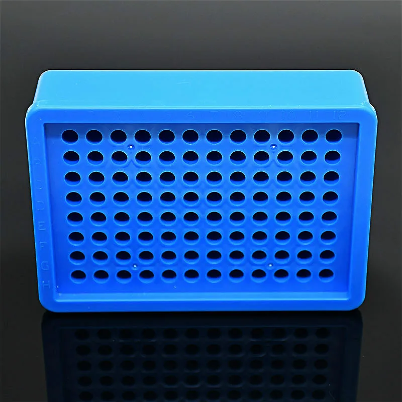 PCR-Cooler Rectangle Multipurpose Low Temperature PCR Holder For 0.2 ml Cooling Centrifuge Tube Box PCR Accessories 96 Well