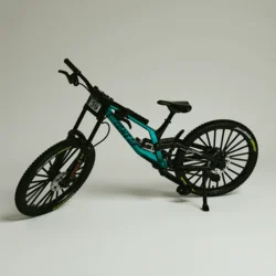 All - Terrain Mountain Bicycle Die - Made Model with Realistic Suspension and Brakes (Green)