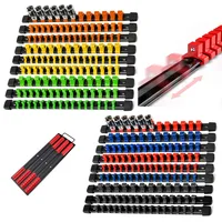New Style Socket Wrench Head Storage Rack 1/4 3/8 1/2 Drive Socket Clip Rail Racks Premium Socket Holders Tool Organizer 1