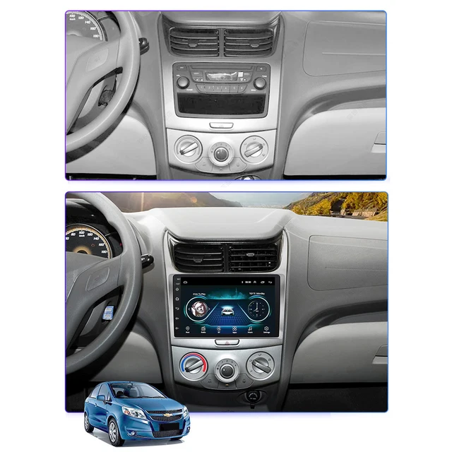 Autoradio Carplay 9 ", Navigation GPS, lecteur multimédia, écran tactile, 2 Din, 4G, unité centrale pour voiture Chevrolet SAil (2010 – 2013) -2