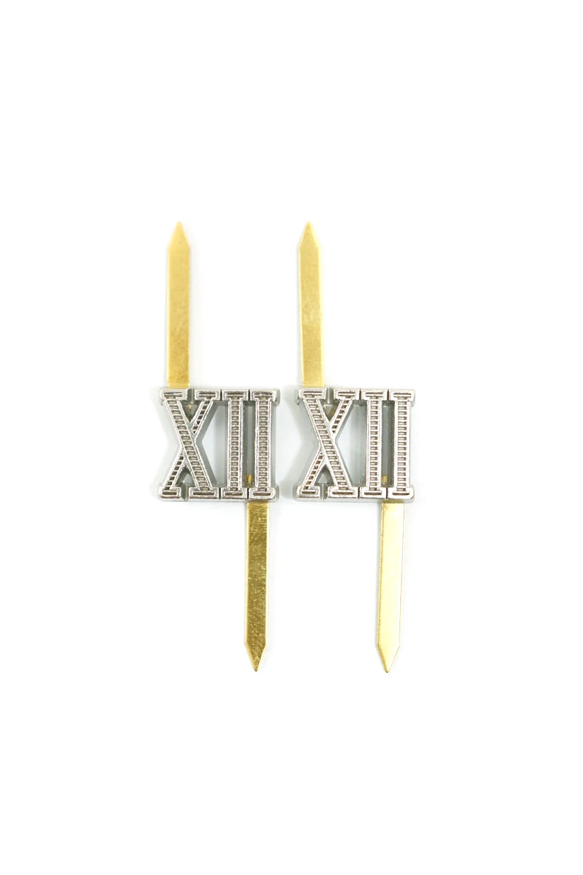 

WWII German Shoulder Boards cyphers Silver XII Wiesbaden 13mm 2pcs