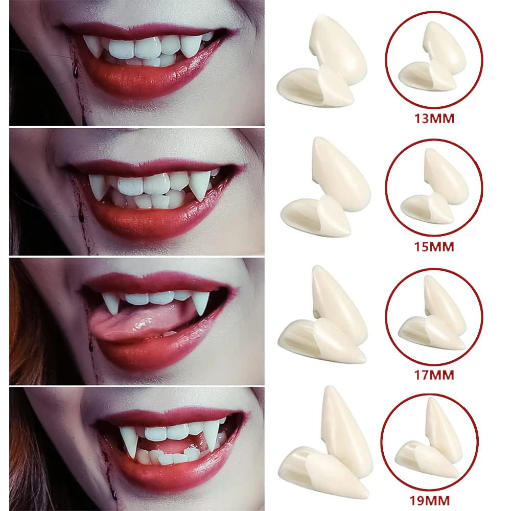 Halloween Fangs Fake Vampire Teeth White Horror Fangs Halloween