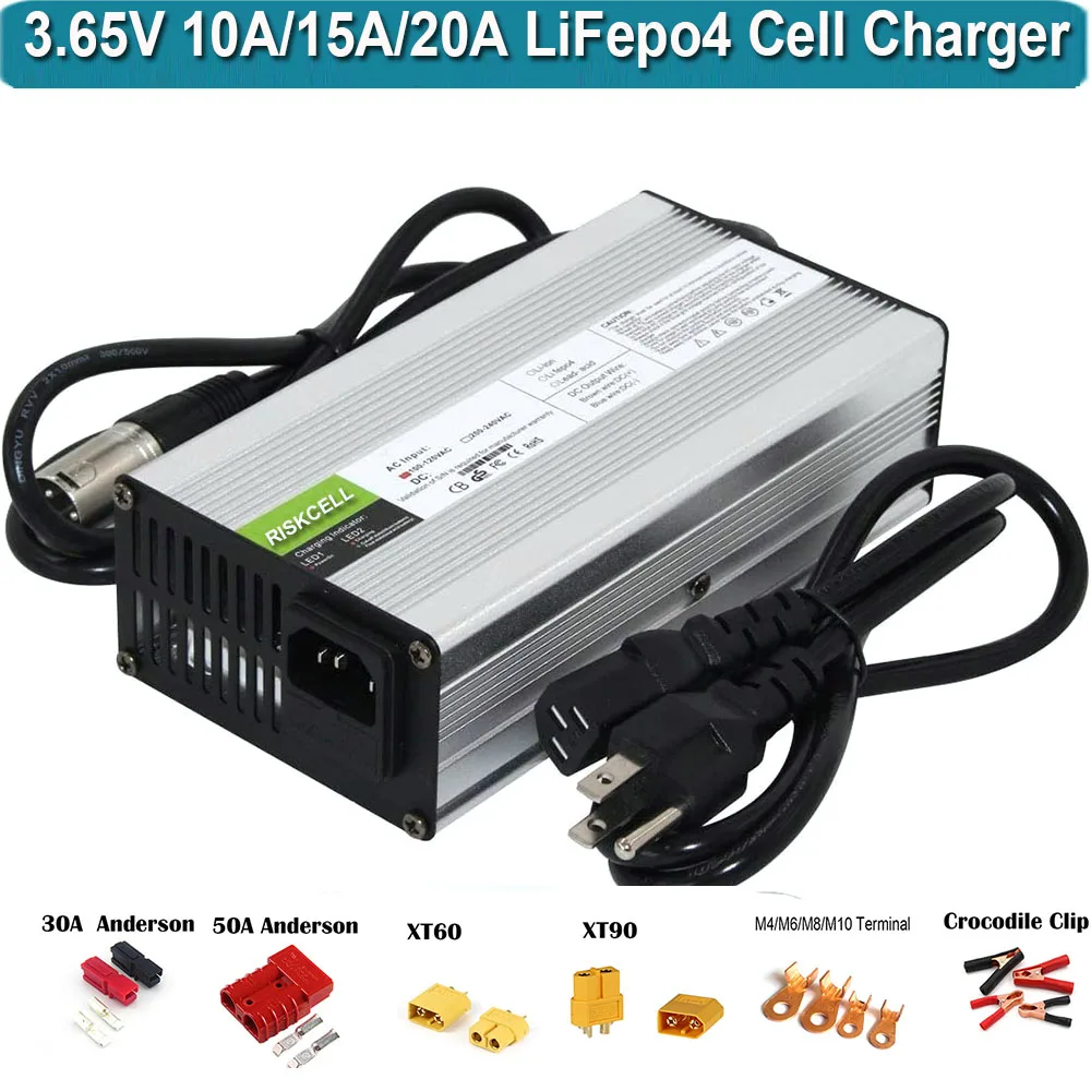 

3.65V 20A 10A 25A Smart LiFePO4 Cell Lithium Auto Charger For 1S 3.2V Lithium Iron Phosphate Rechargeble BYD EVE CATL CALB Cell