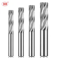 BB Carbide Machine Reamer Spiral Flute Uncoated H7 Tolerance Chucking Metal Cutter 6 Flutes CNC 1