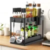2 Tier Sliding Drawer Under Sink Storage Organizer Shelf Multipurpose Holder Rack For Kitchen Cabinet Bathroom Home Accessories 4