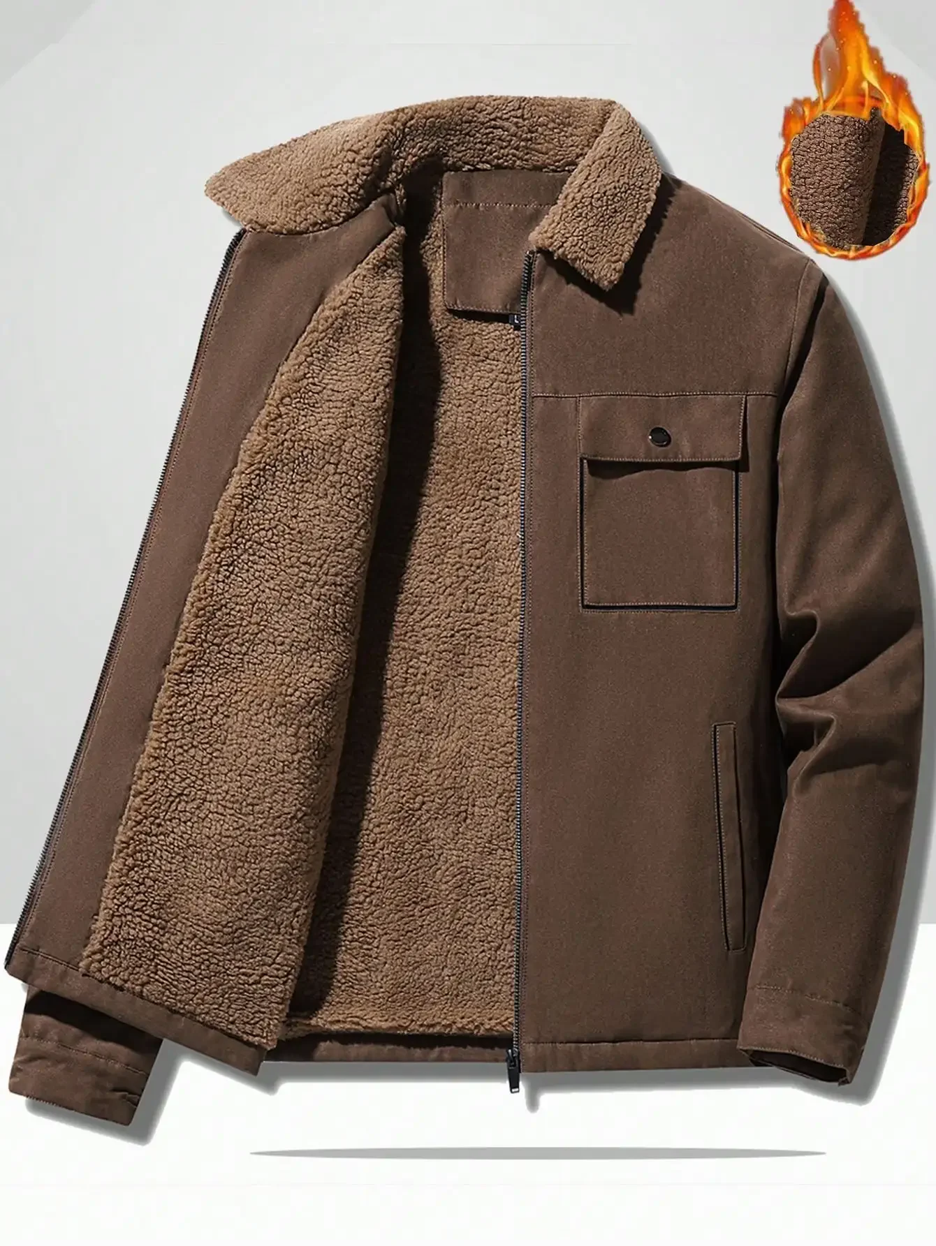 Men's Winter Coats Coats Men Clothing Lightweight Puffer Men Windbreaker Clothes Work Wear Camping Heavy Withzipper Military