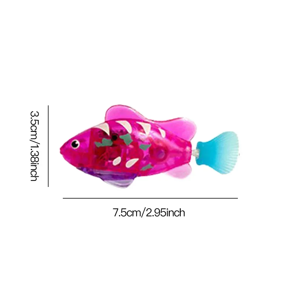 Electronic Fish Baby Summer Bath Toys Pet Cat Toy Swimming Robot Fish with LED Light Kids Water Swim Pool Bathtub Toy Funny Gift 6
