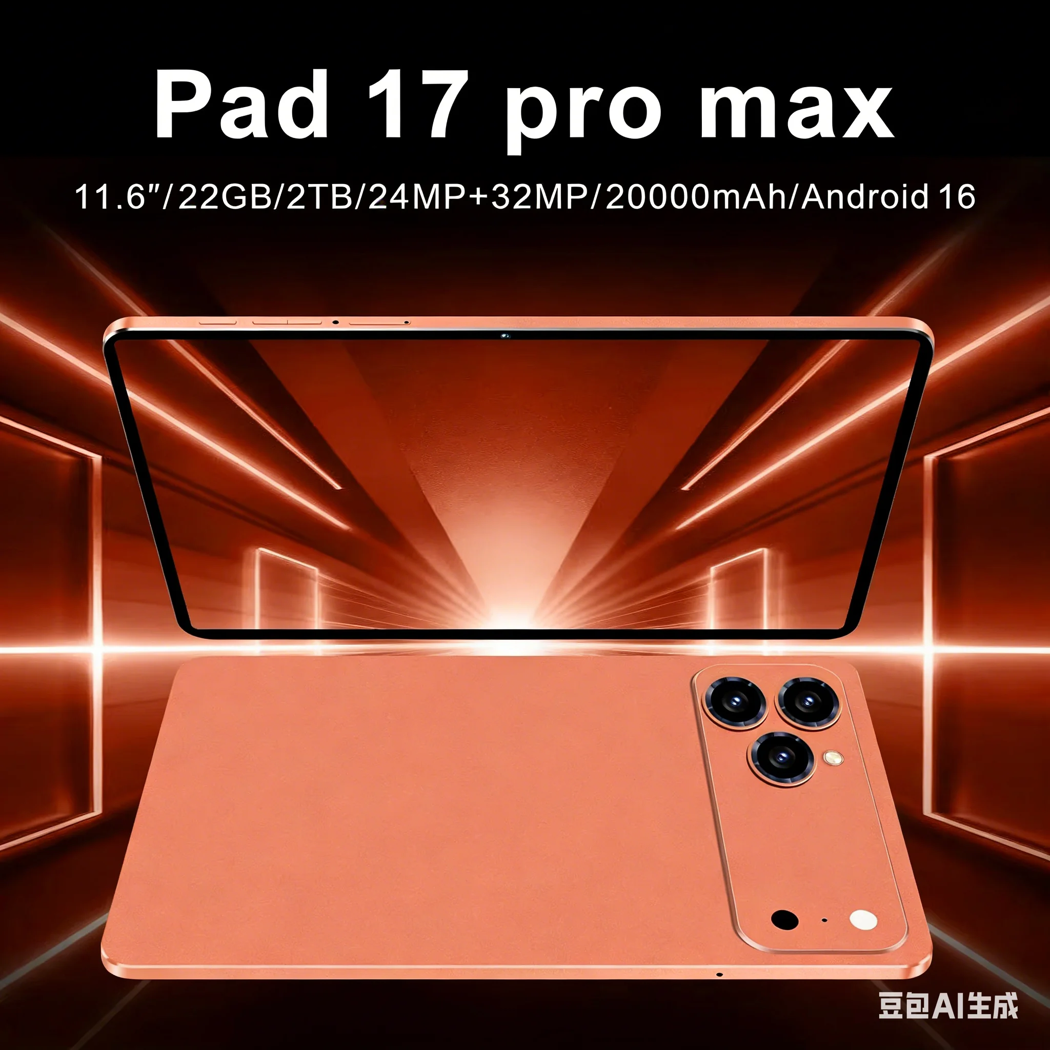 New iPad 17 Pro Max 11.6-inch Tablet Dual SIM 24GB 2TB MTK G99 Android16 4K HD 5G Dual Card Video call WIFI MI Global Version PC
