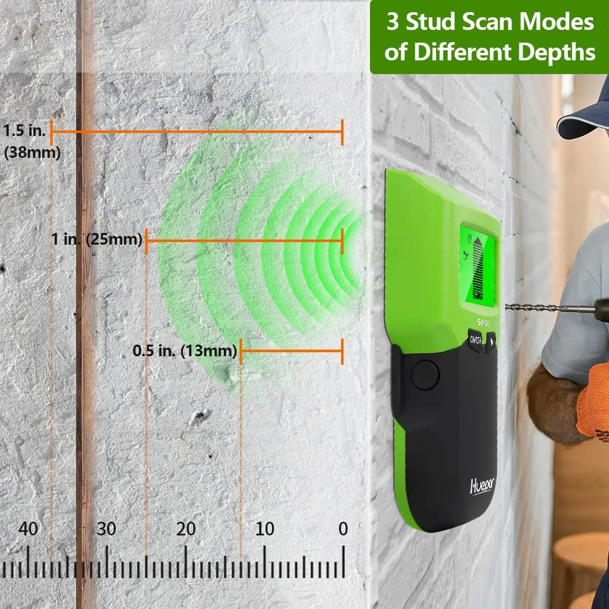 5 in 1 Wall Scanner Detector,Digital Stud Finder with LCD Display, Metal/AC Wire