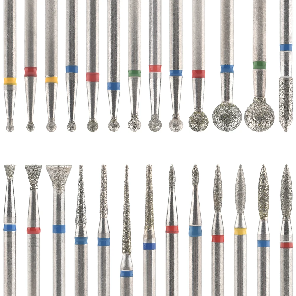 Nail drill bit nail drill bits diamond burs cuticle remover bit 10pcs nail drill bits diamond milling cutter cuticle clean for manicure pedicure electric mills burr nails accessory tool