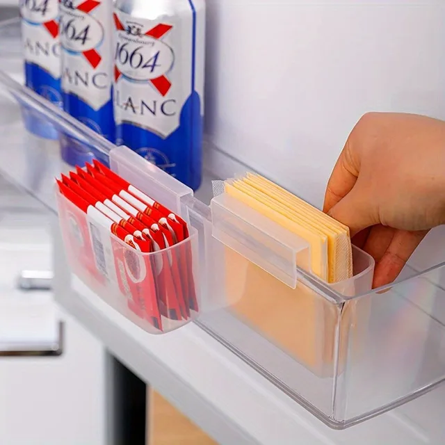 Organisateur de tranches de fromage suspendu pour réfrigérateur, peu encombrant, 2 pièces 1