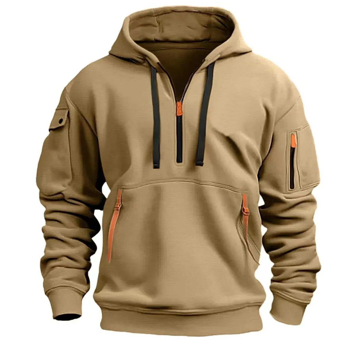 Korean Style Men Vertical Bar Color Matching Sweatshirts Casual Streetwear Loose Drawstring Hoodies S-3XL winter sweatshirt