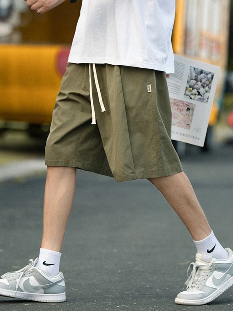 thumbnail image 1 of Pantalones cortos de verano 2023 para hombre, pantalones cortos holgados, rectos, casuales, ropa de calle Y2K, bermudas deportivas con cordón, 1 of 5