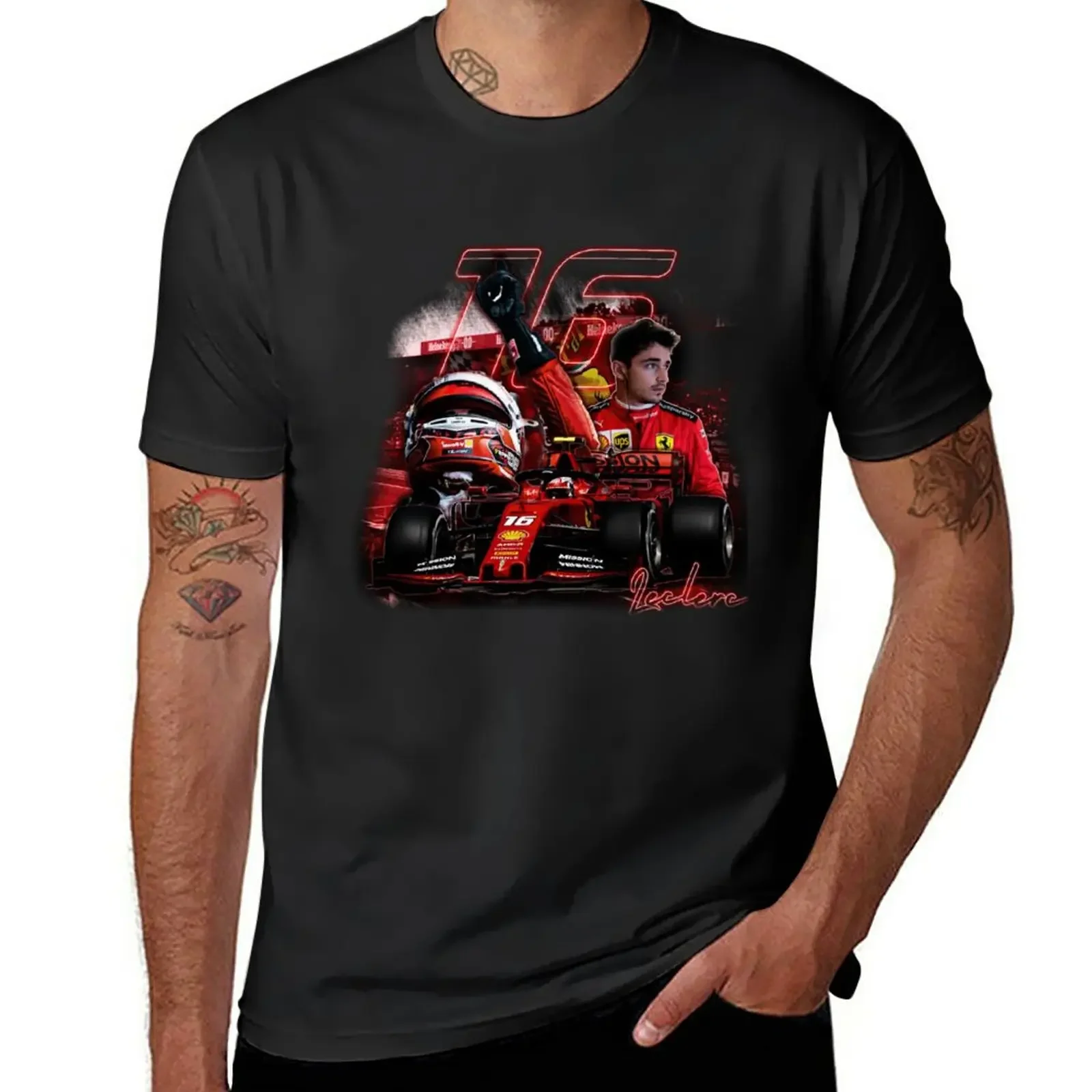 

charles leclerc fan art T-Shirt heavyweights Blouse cute clothes quick-drying big and tall t shirts for men