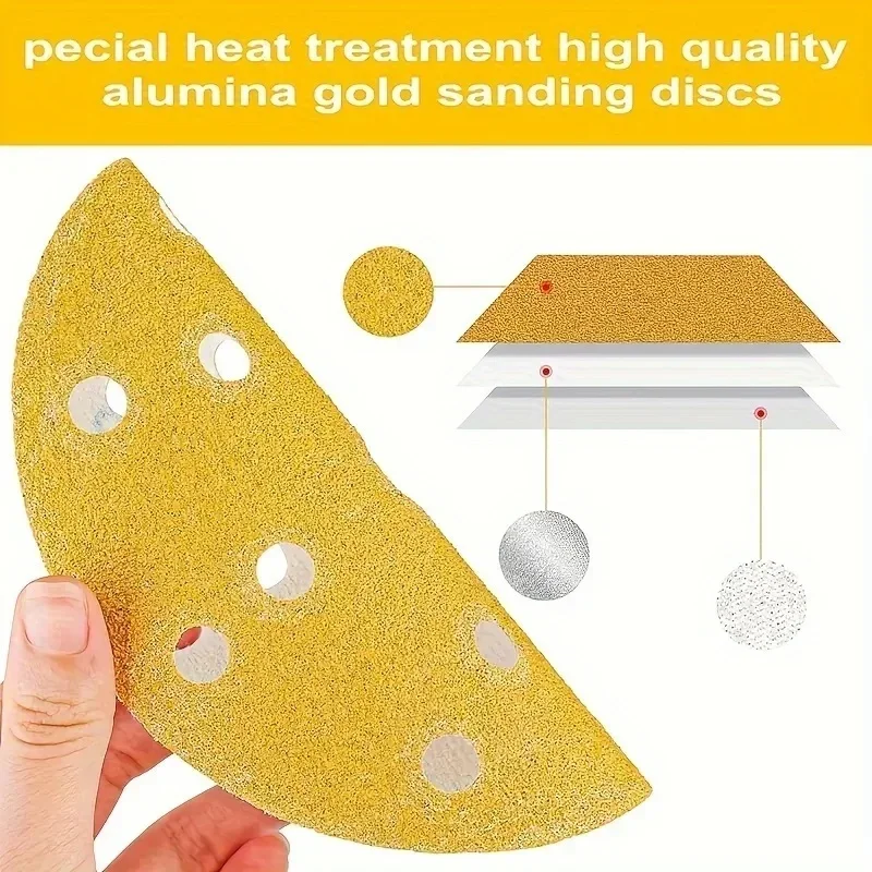 Sanding Discs 6 Inch 15 Holes Hook and Loop Sanding Disc 150MM Sandpaper Wet Dry 60-400 Grits Aluminum Oxide Car Wood Auto Polishing