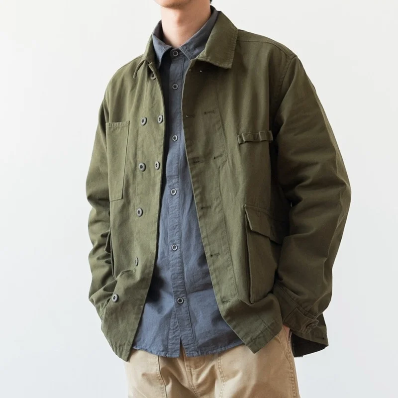 

Осенняя мужская куртка с отложным воротником Amikaji