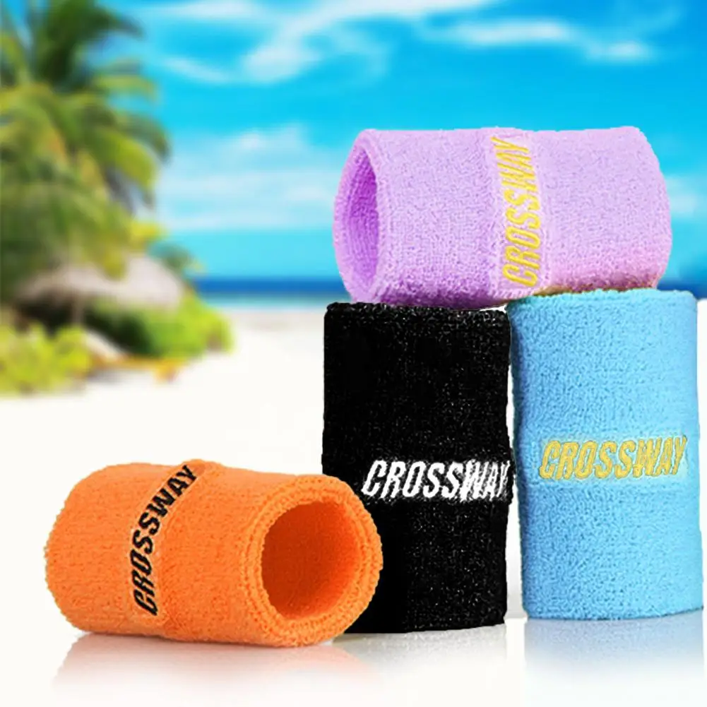 Wrist Sweatbands Moisture Wicking Unisex Cotton Women Men Sports Wristband Wrist Volleyball Gym Wrist Brace Support Towel