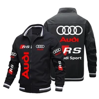 New Audi Motorcycle Jacket Audi RS Logo Printed Men's Jacket Fashion Oversized Outdoor Racing Jacket Cycling Men's Outerwear 1