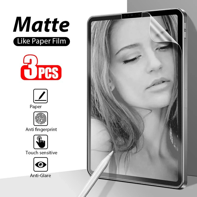 3 Pezzi Come Pellicola Salvaschermo In Carta Per Ipad Pro 12.9 6Th Gen 2022 Matte Film Writer Per Ipad Pro 12.9 5Th 4Th 3Th 2Th 1Th Gen