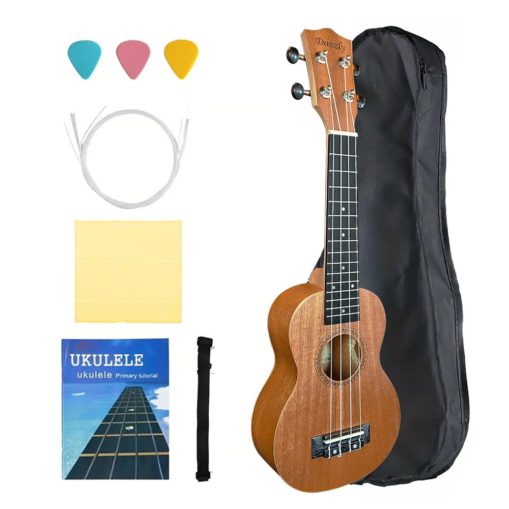 21 Inch Ukulele 4 Strings Set with Bag Strings Guitar Accessories