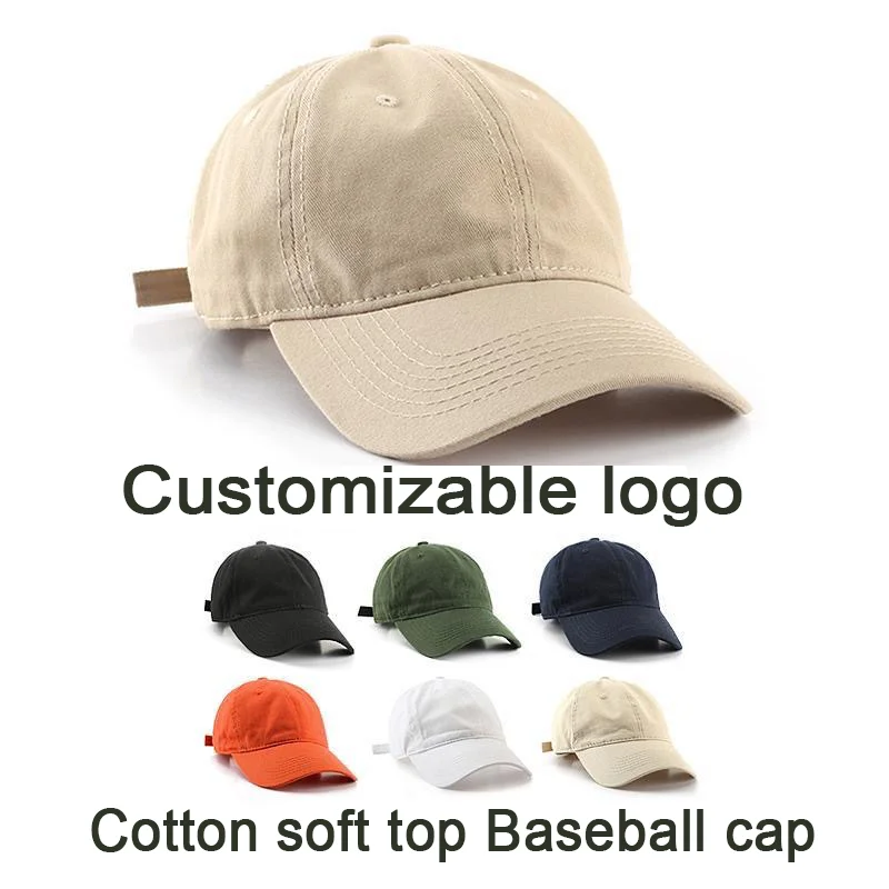 Men's and women's  Korean soft top duck tongue casolid color cotton hat sunscreen Baseball cap Simple and Light plate style men s and women s korean soft top duck tongue casolid color cotton hat sunscreen baseball cap simple and light plate style