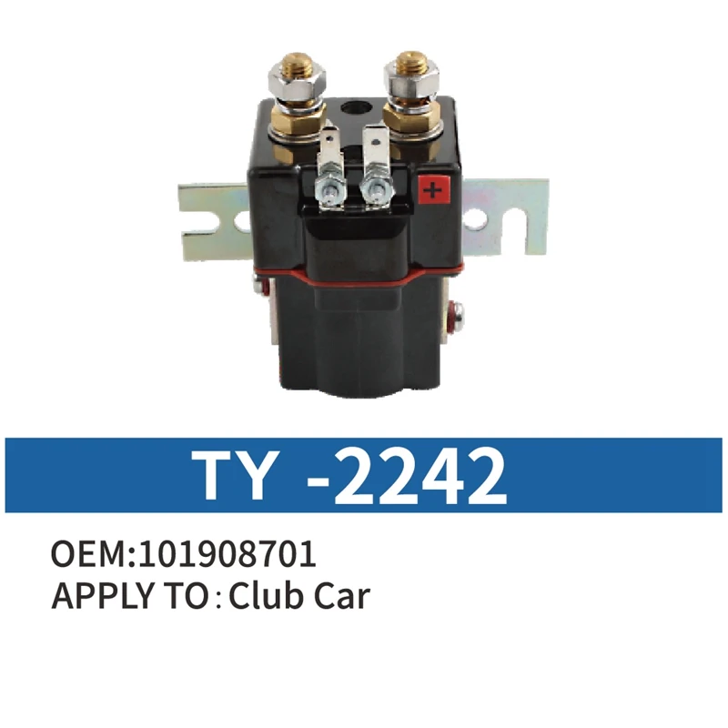 Yacht 48V solenoid valve 101908701 Start relay solenoid valve SW80-2028P replacement for electric Club Car DS 1995-Up 1014947 car start up solenoid auto replacement parts vehicle modification repair accessories