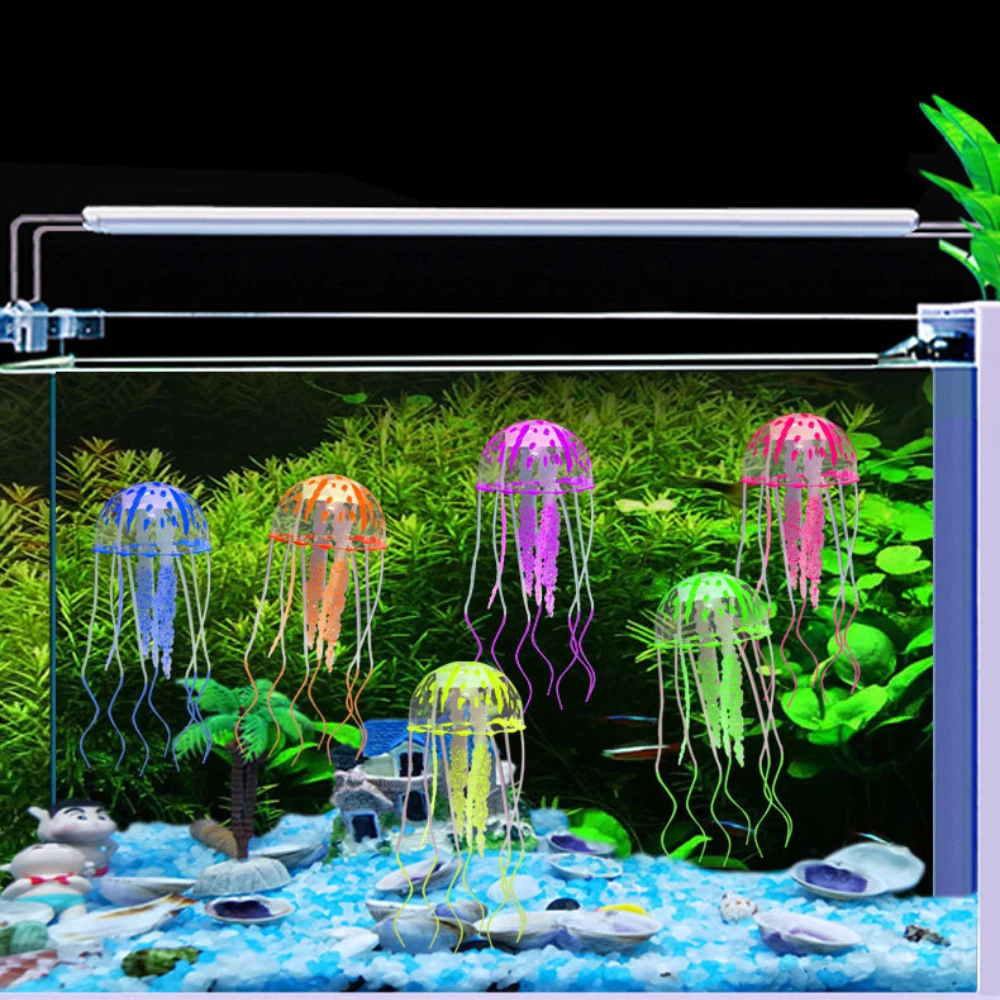 Aquarium Artificial Luminous Jellyfish Decoration Ornament Landscape fish tank ornaments fish tank decorations aquarium ornaments