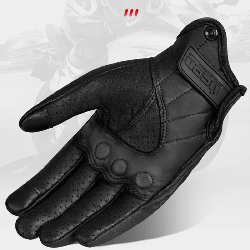 Winter Motorcycle Breathable Gloves for Men and Women, Motorcycle Leather, Carbon Fiber,Off-road Full Finger Gloves for Bicycles