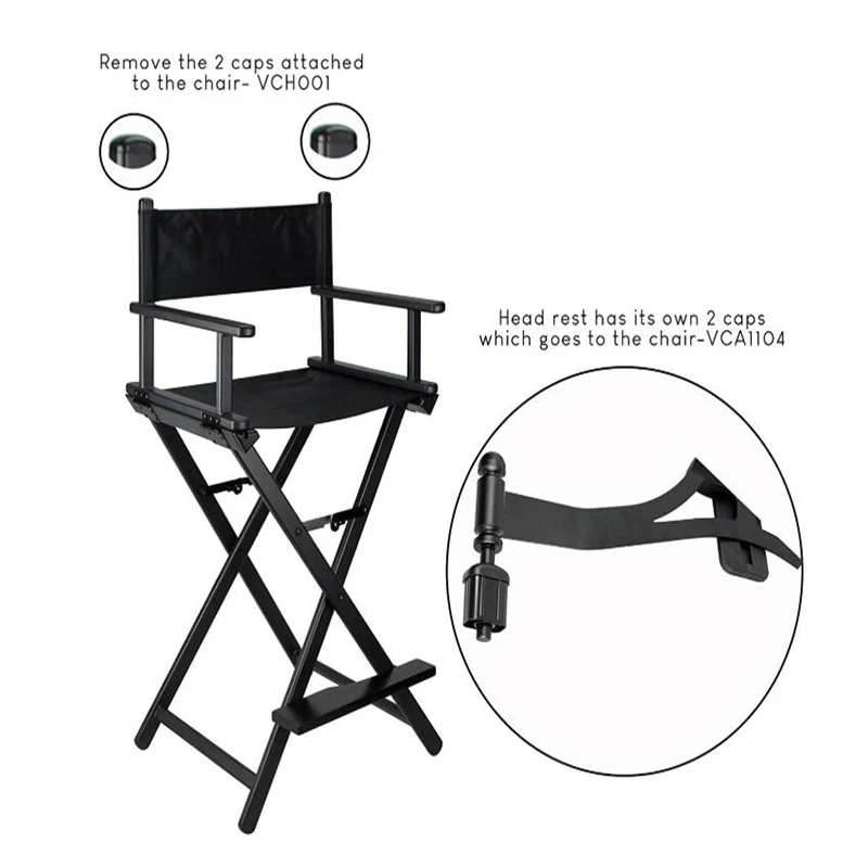 Outdoor Modern Portable All Aluminium Lounge Chair with Headrest Portable Makeup Artist/Beach Chair Bar Office Makeup folding chair