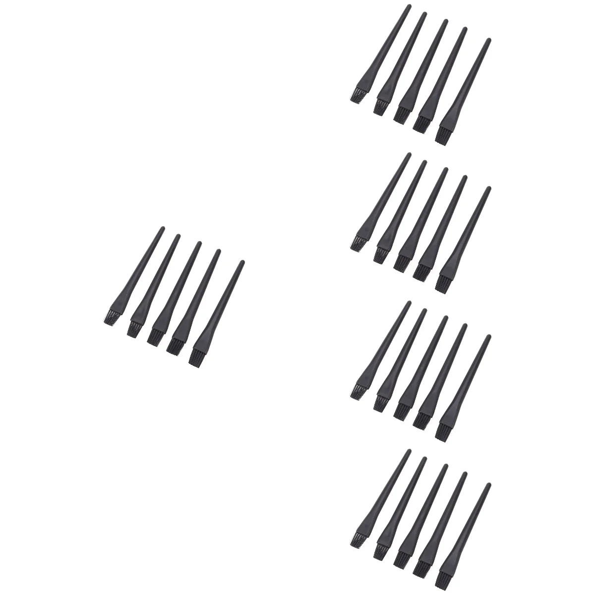 

Набор антистатических кистей для клавиатуры, комплект из 25 пластиковых круглых ручных щеток (черный)