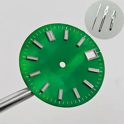 Blue Luminous Dial for DIY Watch Modification - 28.5mm (Green - Hnads)