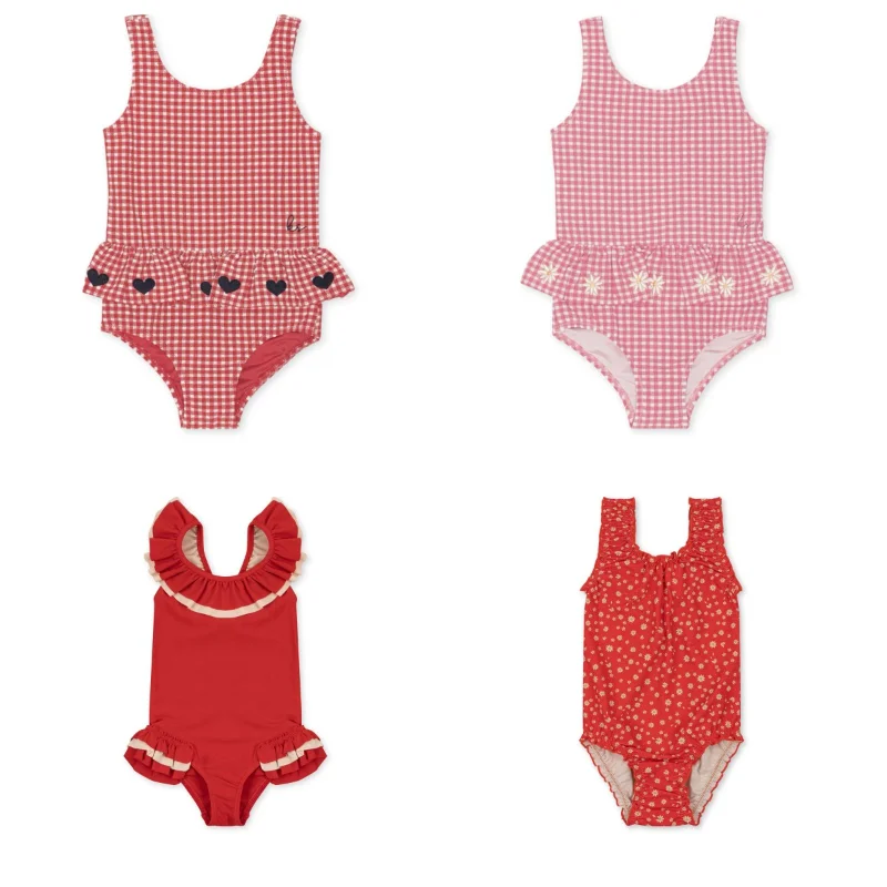 

2023 New Girls Swimwear Lace One Piece Baby Swimwears Swimsuit Kids Children's Swimsuits Bikinis Maillot De Bain Enfant Fille