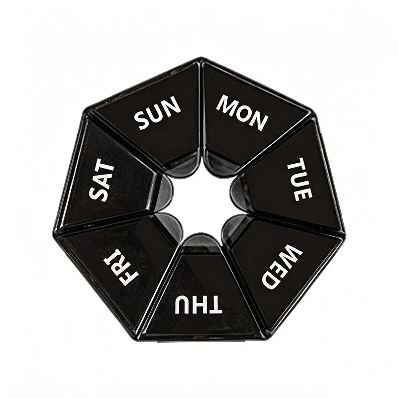 Compact Weekly Pill Organizer - 7-Day Medicine and Vitamin Storage Box