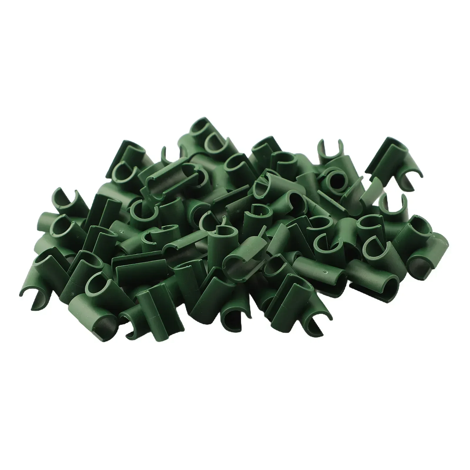 50pcs Plant Support Green Connector Fixing Clip Fruit Netting Orchard PP Vegetable 8mm Balls Bamboo Cage Cane Garden Supplies