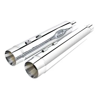 Motorcycle Dual Exhaust Mufflers Pipes For Harley Touring Electra Glide Road Glide 2017 2018 2019 2020 2021 2022 2023 Chrome