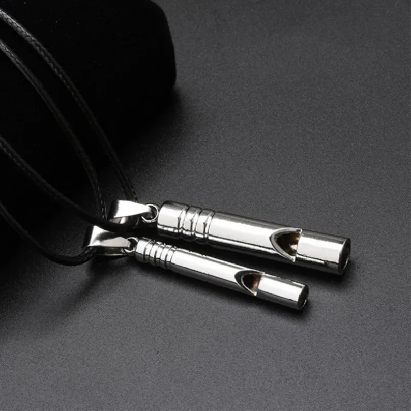 Titanium Emergency Whistle Loud Portable Keychain Necklace Whistle EDC Keyring for Emergency Survival Outdoor Hiking Camping whistle keychain tactical keychain emergency whistle