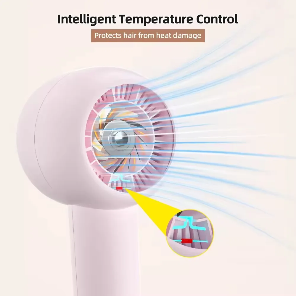 Super Hair Dryer New Design Low Noise Professional Hair Machine Portable Bldc Ionic Blow Dryer High Speed Hair Dryer 4