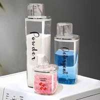 Straight Laundry Detergent Dispenser with Labels Laundry Room Orgnization for Luandry pods Powders Softener Dispenser Jar 1
