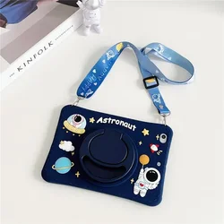 Durable Kids Shockproof Tablet Case - Silicone Protective Cover for XiaoXin Pad 10.6 in (Astronaut -Strap)