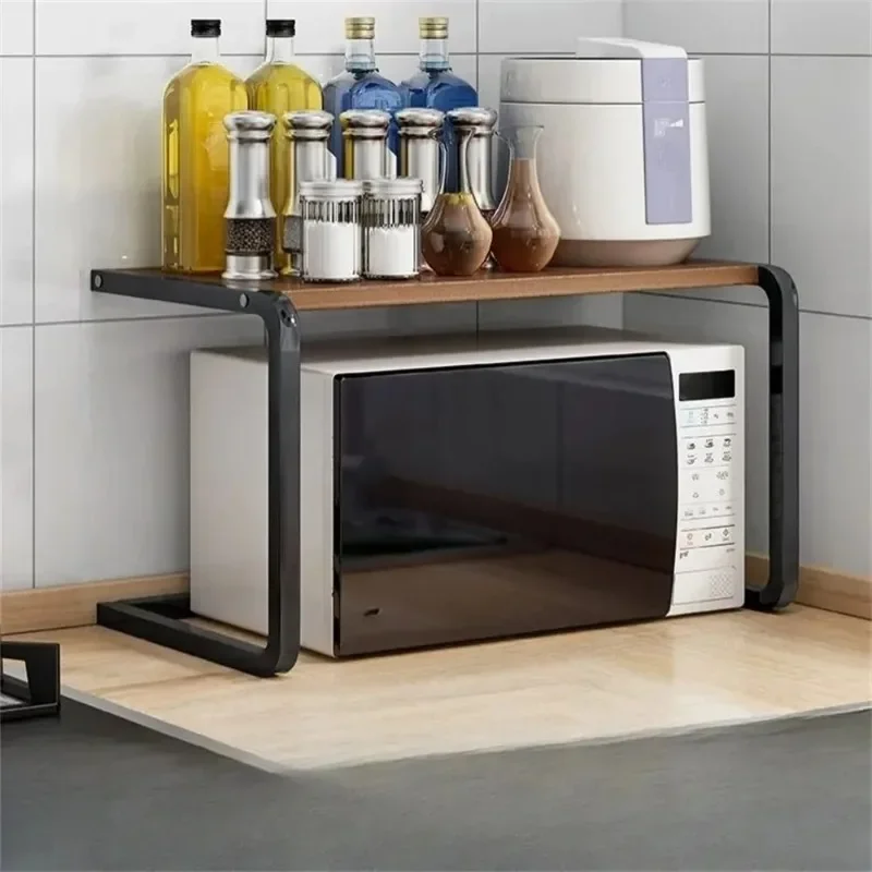 Kitchen Storage Rack Kitchen Organizer Rack 1 pc Kitchen Shelf Countertop Storage Rack Double-Layer Oven Microwave Oven Shelf Desktop Storage Rack