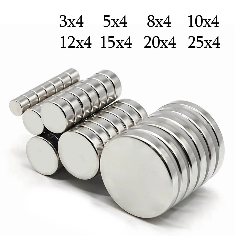 Superstarker Runder Neodym-Magnet Leistungsstarke Magnete N35 Kleine Permanente Magnetische NdFeB Kühlschrankmagnete 8x4 10x4 12x4 15x4mm – Detail 1