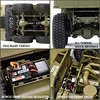 1: 12 HG-P801 Remote Control Heavy Truck RC CAR Fully Proportional 8-Wheel Military Truck Sound and Light 16 Channels 2