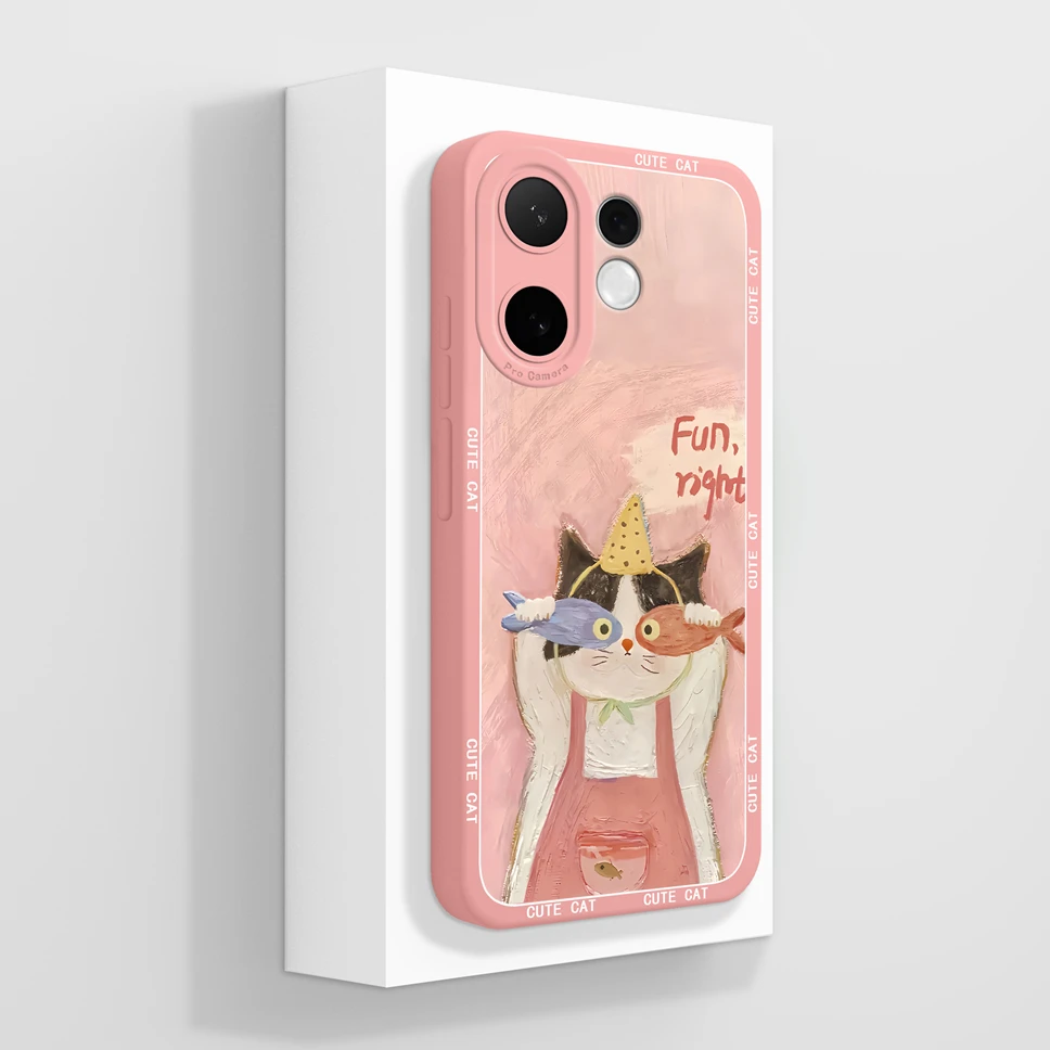 Cool Black Cat Pattern Soft Silicone Phone Case - Anti-Drop Protection
