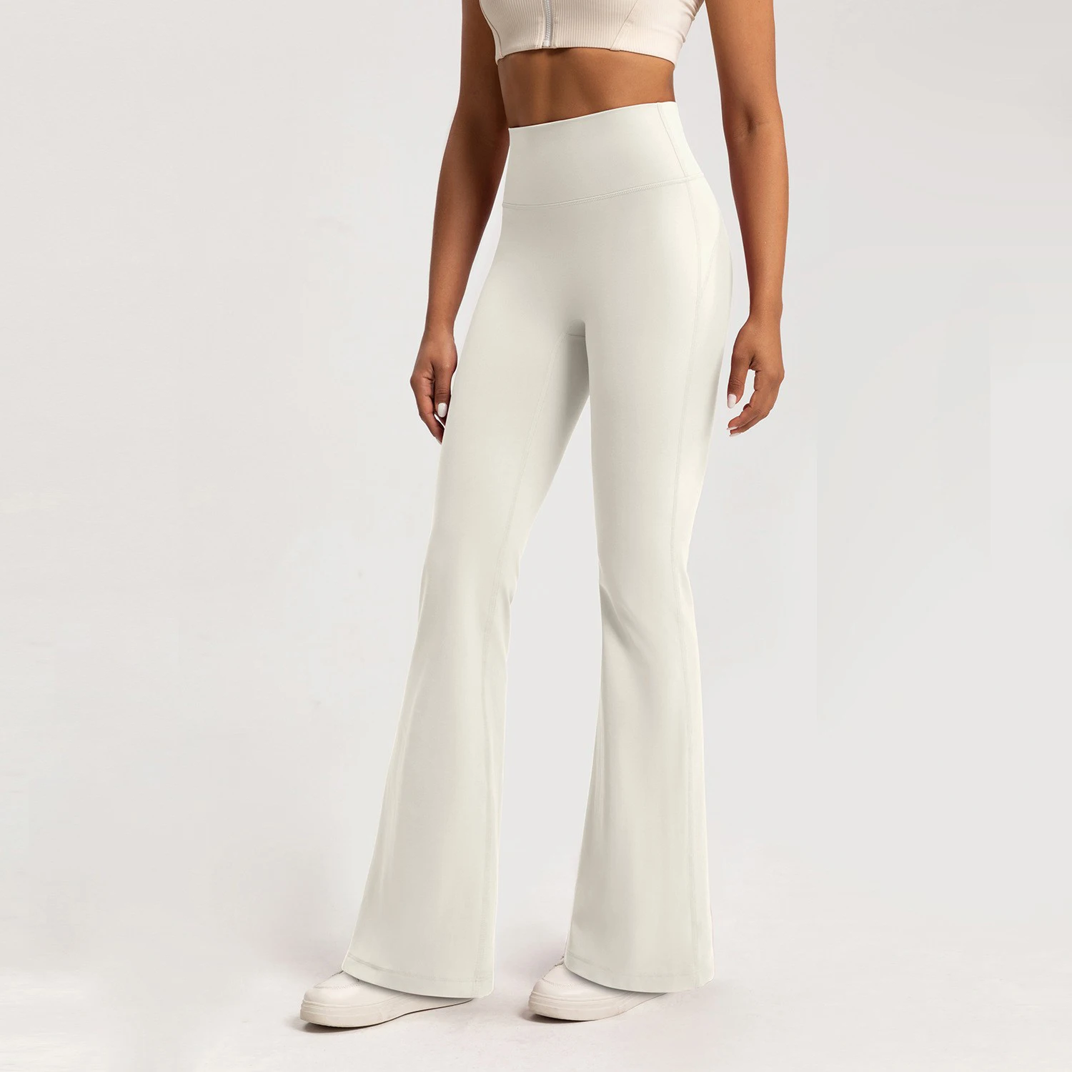 High-end Yoga Leggings Slim Yoga Pants High Waist Wide Leg Pants Bottoms Breathable Gym Casual Sports Bell Leggings Female 4