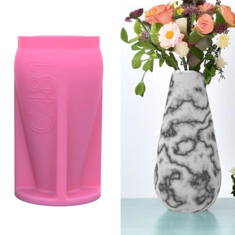 

Q0KE Flower Vase Shape Silicone Mold Clear Mold for DIY for Children Learning