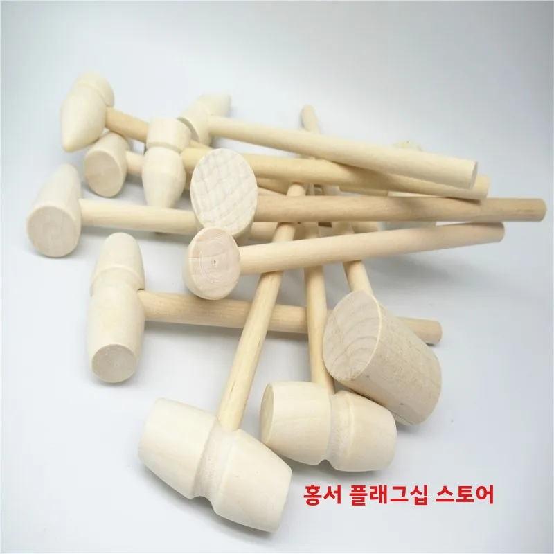 미니 나무 망치 장난감 수제 공예 비터 너도밤나무 손잡이 작은 테이퍼드 망치 수집용 장인정신