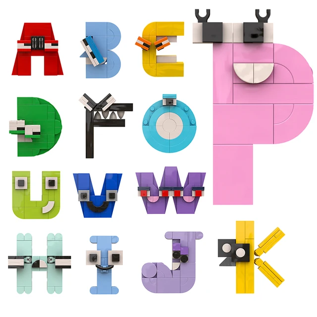 26 Style Alphabet Building Blocks English Letters Lore Puzzle Alphabet  Shape Matching Moc Bricks Montessori Toys For Kids - Blocks - AliExpress